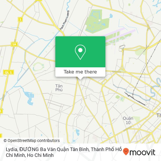 Lydia, ĐƯỜNG Ba Vân Quận Tân Bình, Thành Phố Hồ Chí Minh map