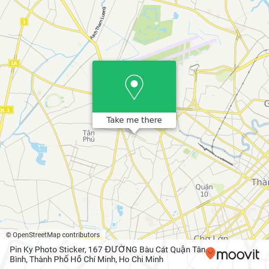 Pin Ky Photo Sticker, 167 ĐƯỜNG Bàu Cát Quận Tân Bình, Thành Phố Hồ Chí Minh map