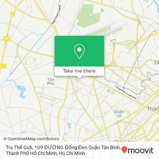 Trà Thế Giới, 109 ĐƯỜNG Đồng Đen Quận Tân Bình, Thành Phố Hồ Chí Minh map