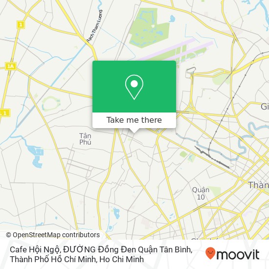 Cafe Hội Ngộ, ĐƯỜNG Đồng Đen Quận Tân Bình, Thành Phố Hồ Chí Minh map