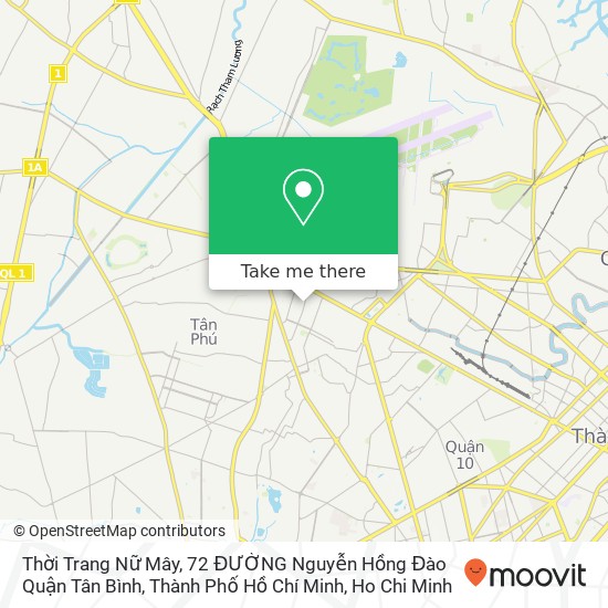 Thời Trang Nữ Mây, 72 ĐƯỜNG Nguyễn Hồng Đào Quận Tân Bình, Thành Phố Hồ Chí Minh map