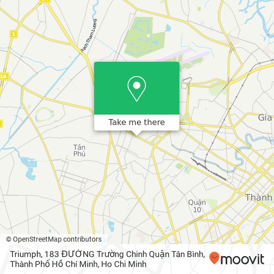 Triumph, 183 ĐƯỜNG Trường Chinh Quận Tân Bình, Thành Phố Hồ Chí Minh map