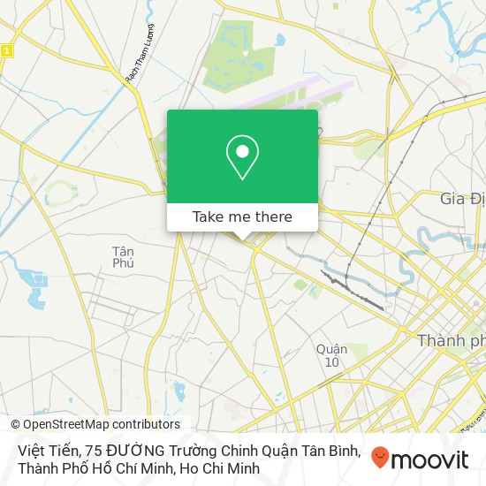 Việt Tiến, 75 ĐƯỜNG Trường Chinh Quận Tân Bình, Thành Phố Hồ Chí Minh map