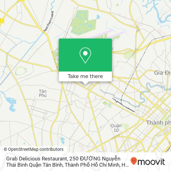 Grab Delicious Restaurant, 250 ĐƯỜNG Nguyễn Thái Bình Quận Tân Bình, Thành Phố Hồ Chí Minh map