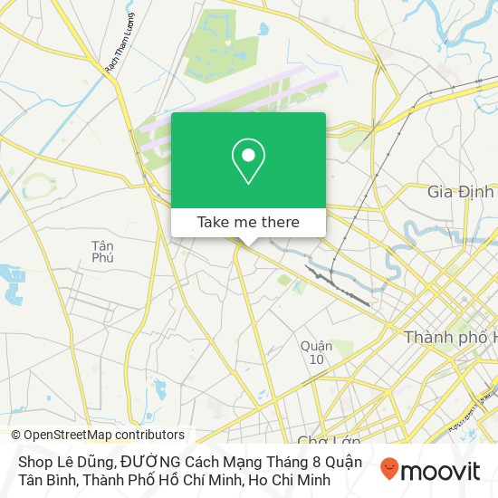 Shop Lê Dũng, ĐƯỜNG Cách Mạng Tháng 8 Quận Tân Bình, Thành Phố Hồ Chí Minh map