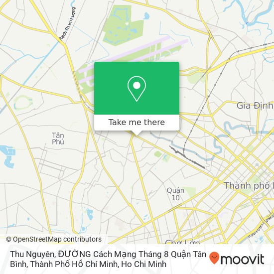 Thu Nguyên, ĐƯỜNG Cách Mạng Tháng 8 Quận Tân Bình, Thành Phố Hồ Chí Minh map