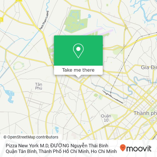 Pizza New York M.D, ĐƯỜNG Nguyễn Thái Bình Quận Tân Bình, Thành Phố Hồ Chí Minh map