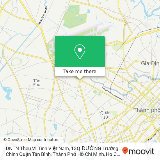 DNTN Thêu VI Tính Việt Nam, 13Q ĐƯỜNG Trường Chinh Quận Tân Bình, Thành Phố Hồ Chí Minh map