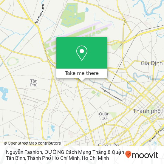 Nguyễn Fashion, ĐƯỜNG Cách Mạng Tháng 8 Quận Tân Bình, Thành Phố Hồ Chí Minh map