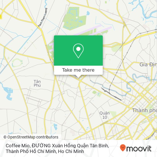 Coffee Mio, ĐƯỜNG Xuân Hồng Quận Tân Bình, Thành Phố Hồ Chí Minh map