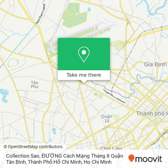 Collection Sao, ĐƯỜNG Cách Mạng Tháng 8 Quận Tân Bình, Thành Phố Hồ Chí Minh map