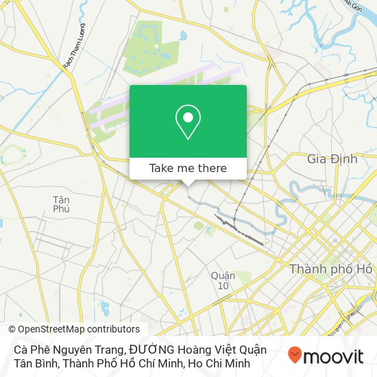 Cà Phê Nguyên Trang, ĐƯỜNG Hoàng Việt Quận Tân Bình, Thành Phố Hồ Chí Minh map