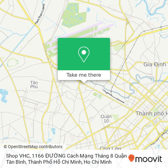 Shop VHC, 1166 ĐƯỜNG Cách Mạng Tháng 8 Quận Tân Bình, Thành Phố Hồ Chí Minh map