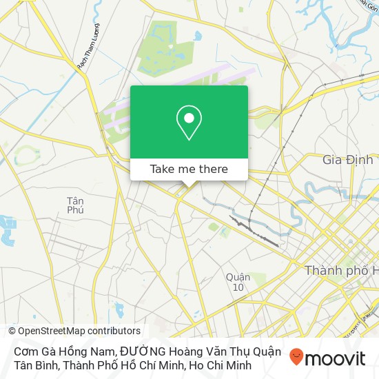 Cơm Gà Hồng Nam, ĐƯỜNG Hoàng Văn Thụ Quận Tân Bình, Thành Phố Hồ Chí Minh map