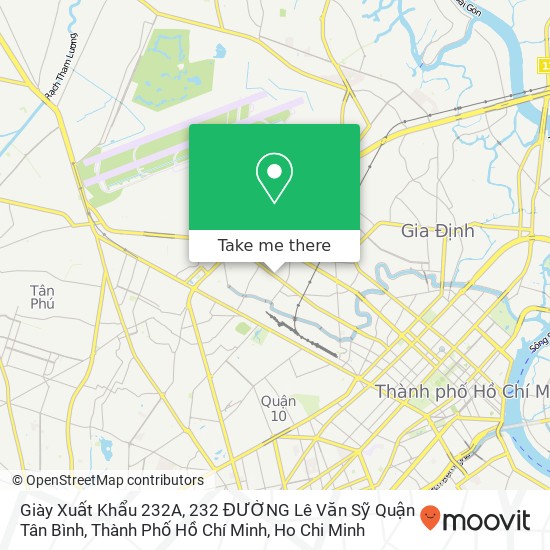 Giày Xuất Khẩu 232A, 232 ĐƯỜNG Lê Văn Sỹ Quận Tân Bình, Thành Phố Hồ Chí Minh map