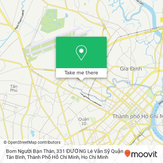 Bom Người Bạn Thân, 331 ĐƯỜNG Lê Văn Sỹ Quận Tân Bình, Thành Phố Hồ Chí Minh map