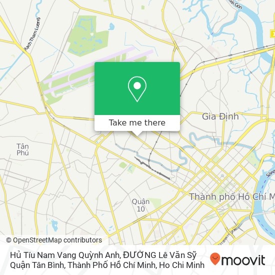 Hủ Tíu Nam Vang Quỳnh Anh, ĐƯỜNG Lê Văn Sỹ Quận Tân Bình, Thành Phố Hồ Chí Minh map