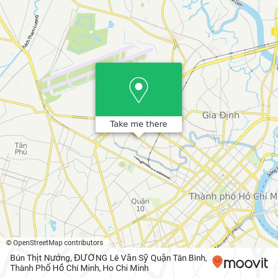 Bún Thịt Nướng, ĐƯỜNG Lê Văn Sỹ Quận Tân Bình, Thành Phố Hồ Chí Minh map