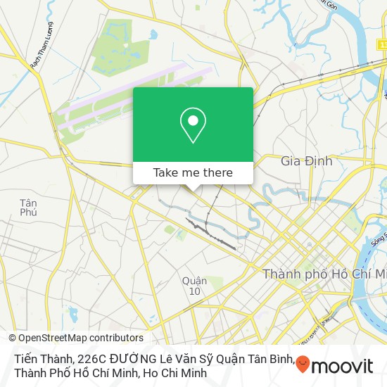 Tiến Thành, 226C ĐƯỜNG Lê Văn Sỹ Quận Tân Bình, Thành Phố Hồ Chí Minh map