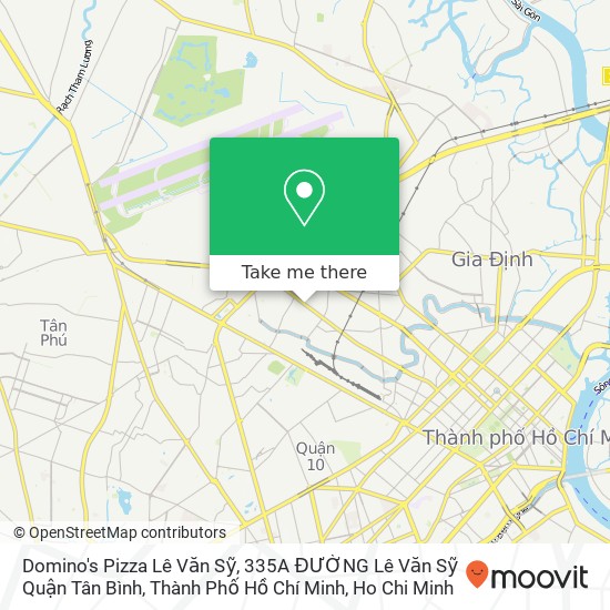 Domino's Pizza Lê Văn Sỹ, 335A ĐƯỜNG Lê Văn Sỹ Quận Tân Bình, Thành Phố Hồ Chí Minh map