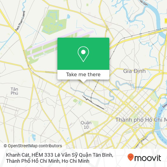 Khanh Cát, HẺM 333 Lê Văn Sỹ Quận Tân Bình, Thành Phố Hồ Chí Minh map