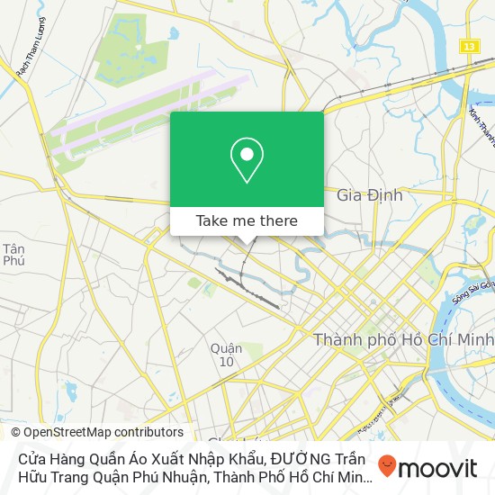 Cửa Hàng Quần Áo Xuất Nhập Khẩu, ĐƯỜNG Trần Hữu Trang Quận Phú Nhuận, Thành Phố Hồ Chí Minh map