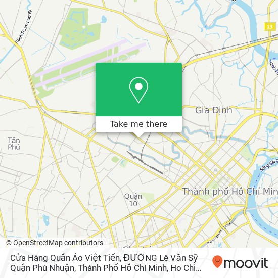 Cửa Hàng Quần Áo Việt Tiến, ĐƯỜNG Lê Văn Sỹ Quận Phú Nhuận, Thành Phố Hồ Chí Minh map