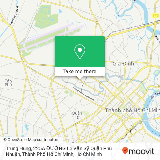 Trung Hùng, 225A ĐƯỜNG Lê Văn Sỹ Quận Phú Nhuận, Thành Phố Hồ Chí Minh map
