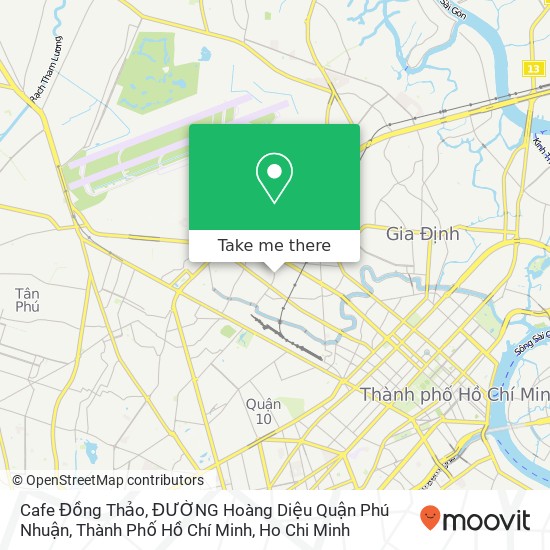 Cafe Đồng Thảo, ĐƯỜNG Hoàng Diệu Quận Phú Nhuận, Thành Phố Hồ Chí Minh map