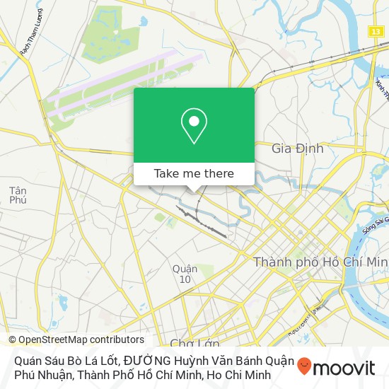 Quán Sáu Bò Lá Lốt, ĐƯỜNG Huỳnh Văn Bánh Quận Phú Nhuận, Thành Phố Hồ Chí Minh map