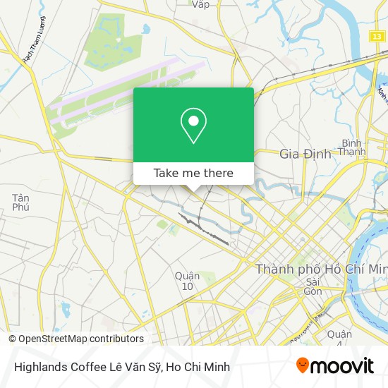 Highlands Coffee Lê Văn Sỹ map
