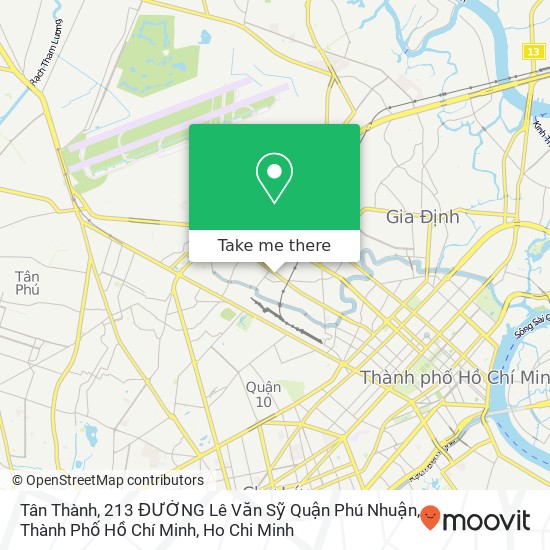 Tân Thành, 213 ĐƯỜNG Lê Văn Sỹ Quận Phú Nhuận, Thành Phố Hồ Chí Minh map