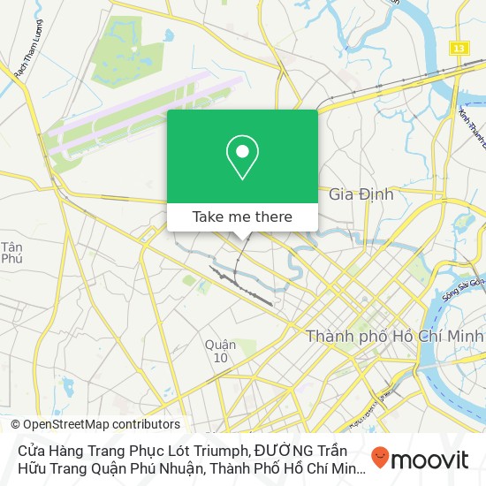 Cửa Hàng Trang Phục Lót Triumph, ĐƯỜNG Trần Hữu Trang Quận Phú Nhuận, Thành Phố Hồ Chí Minh map