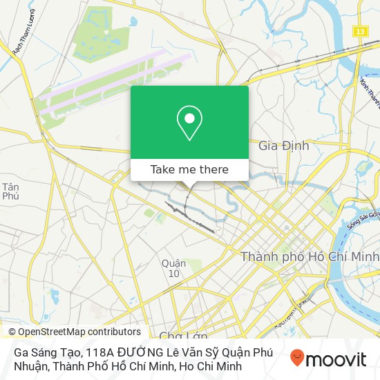 Ga Sáng Tạo, 118A ĐƯỜNG Lê Văn Sỹ Quận Phú Nhuận, Thành Phố Hồ Chí Minh map