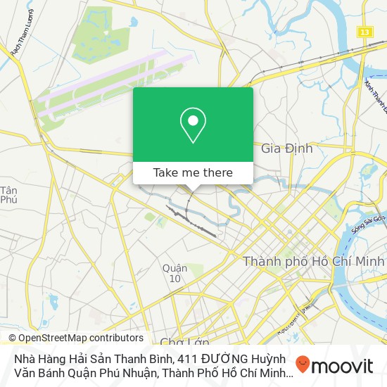 Nhà Hàng Hải Sản Thanh Bình, 411 ĐƯỜNG Huỳnh Văn Bánh Quận Phú Nhuận, Thành Phố Hồ Chí Minh map