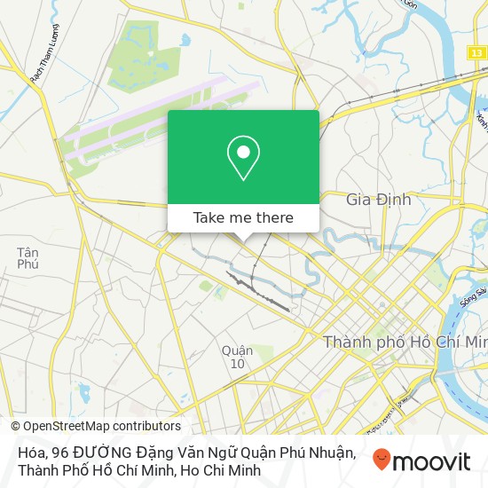 Hóa, 96 ĐƯỜNG Đặng Văn Ngữ Quận Phú Nhuận, Thành Phố Hồ Chí Minh map