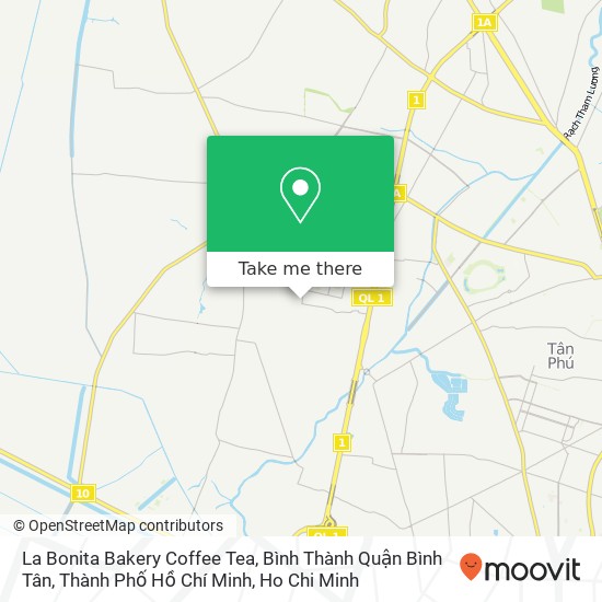 La Bonita Bakery Coffee Tea, Bình Thành Quận Bình Tân, Thành Phố Hồ Chí Minh map