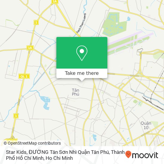 Star Kids, ĐƯỜNG Tân Sơn Nhì Quận Tân Phú, Thành Phố Hồ Chí Minh map