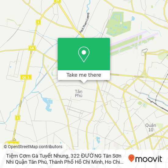 Tiệm Cơm Gà Tuyết Nhung, 322 ĐƯỜNG Tân Sơn Nhì Quận Tân Phú, Thành Phố Hồ Chí Minh map