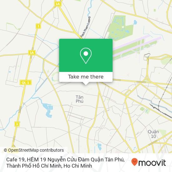 Cafe 19, HẺM 19 Nguyễn Cửu Đàm Quận Tân Phú, Thành Phố Hồ Chí Minh map