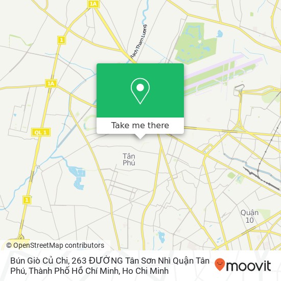 Bún Giò Củ Chi, 263 ĐƯỜNG Tân Sơn Nhì Quận Tân Phú, Thành Phố Hồ Chí Minh map
