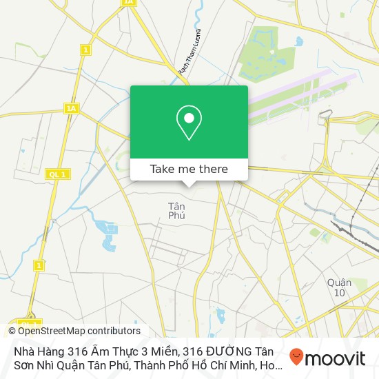 Nhà Hàng 316 Ẩm Thực 3 Miền, 316 ĐƯỜNG Tân Sơn Nhì Quận Tân Phú, Thành Phố Hồ Chí Minh map