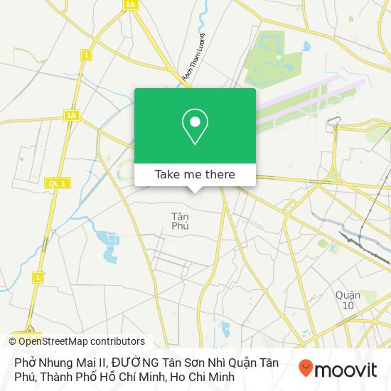 Phở Nhung Mai II, ĐƯỜNG Tân Sơn Nhì Quận Tân Phú, Thành Phố Hồ Chí Minh map