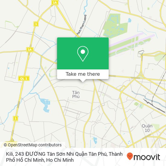 Kili, 243 ĐƯỜNG Tân Sơn Nhì Quận Tân Phú, Thành Phố Hồ Chí Minh map