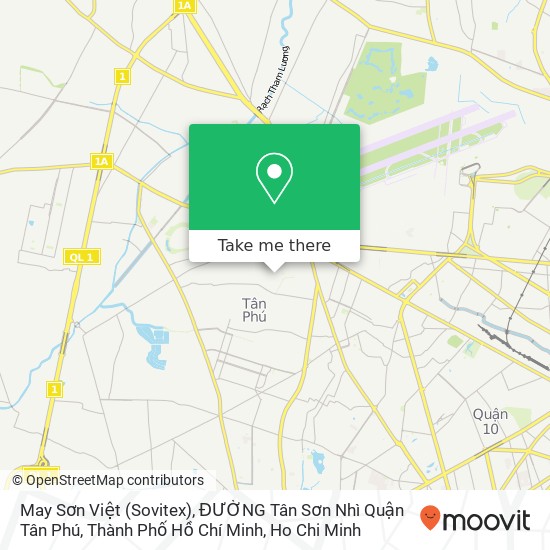 May Sơn Việt (Sovitex), ĐƯỜNG Tân Sơn Nhì Quận Tân Phú, Thành Phố Hồ Chí Minh map