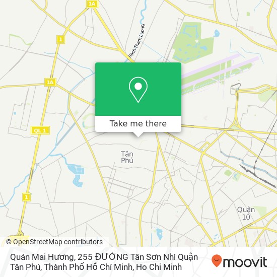 Quán Mai Hương, 255 ĐƯỜNG Tân Sơn Nhì Quận Tân Phú, Thành Phố Hồ Chí Minh map