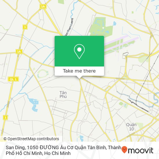 San Ding, 1050 ĐƯỜNG Âu Cơ Quận Tân Bình, Thành Phố Hồ Chí Minh map