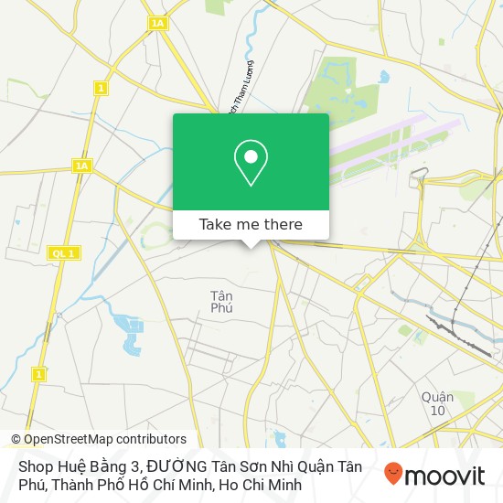 Shop Huệ Bằng 3, ĐƯỜNG Tân Sơn Nhì Quận Tân Phú, Thành Phố Hồ Chí Minh map