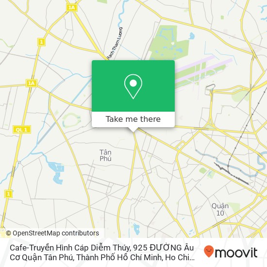 Cafe-Truyền Hình Cáp Diễm Thúy, 925 ĐƯỜNG Âu Cơ Quận Tân Phú, Thành Phố Hồ Chí Minh map