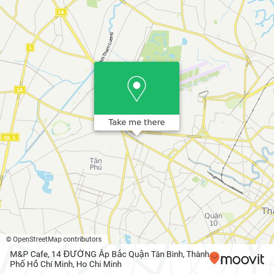 M&P Cafe, 14 ĐƯỜNG Ấp Bắc Quận Tân Bình, Thành Phố Hồ Chí Minh map